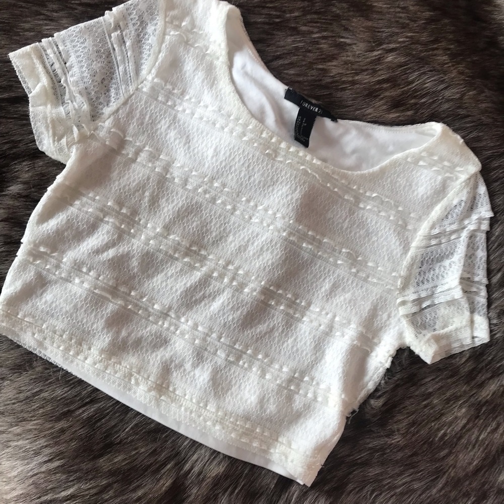 Forever 21 Lace Detail Crop Top